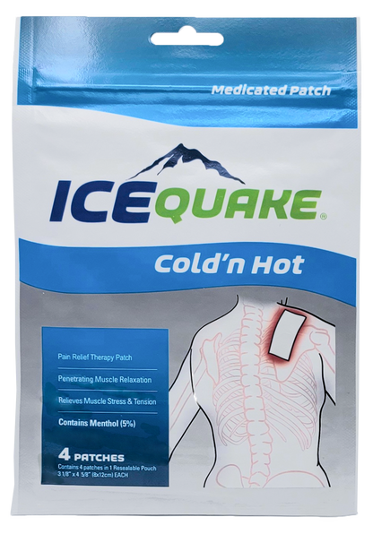 4-pak IceQuake Cold 'n Hot Topical Analgesic Pain Relief Patches (4 patches  per pak) 37% off! Free shipping!