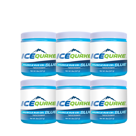 6-pak IceQuake Muscle Rub Gel 8 oz tub - fast relief - 30% off - Free Shipping! Expiration 11/26