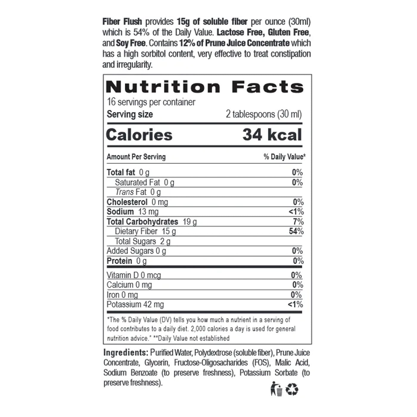 Fiber Flush (liquid fiber) 16oz $12.99 per unit - 50% off