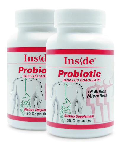 2-pak Inside Probiotic Bacillus Coagulans Capsules - 60 Capsules - 15% off