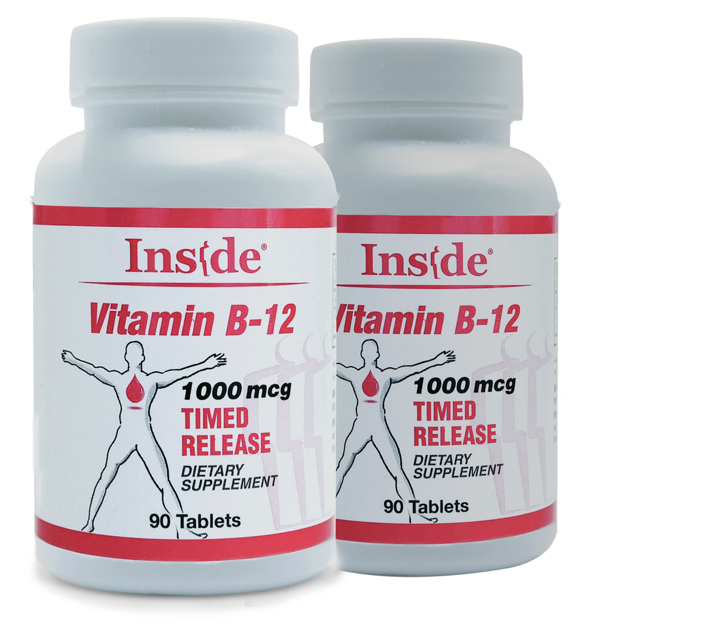 2-pak Inside B-12 Time Release 1000 mcg Tablets - Long lasting energy! 15% Off! Expiration 8/26!